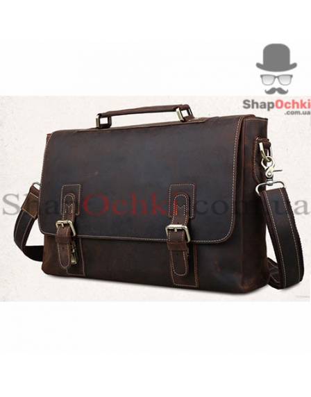 Портфель чоловічий Tiding Bag t8069-1, кожа, темно-коричневий