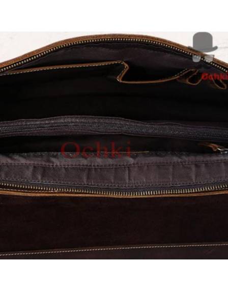 Портфель чоловічий Tiding Bag t8069-1, кожа, темно-коричневий