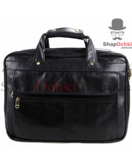 Сумка мужская Jasper&Maine 7146A, кожа, цвет черный