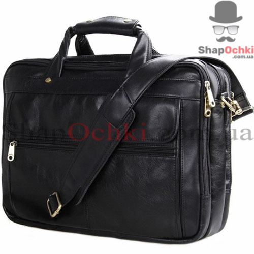 Сумка мужская Jasper&Maine 7146A,  кожа,  цвет черный