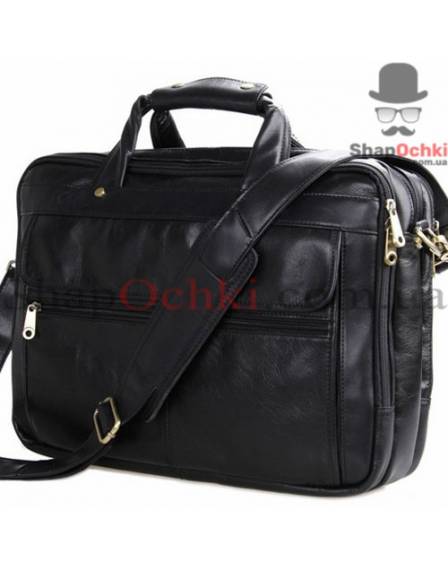 Сумка мужская Jasper&Maine 7146A, кожа, цвет черный