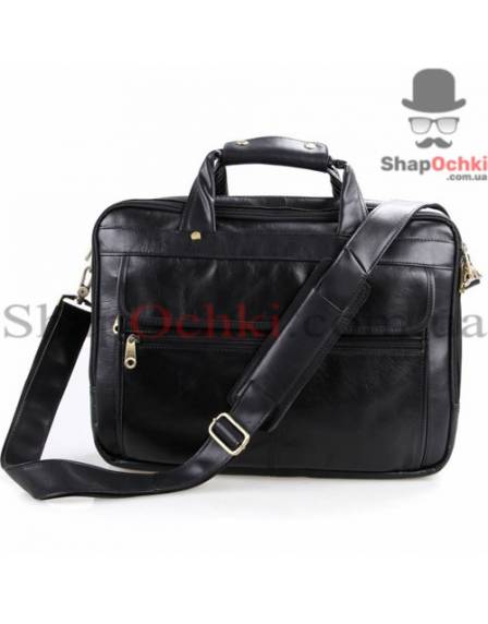 Сумка мужская Jasper&Maine 7146A, кожа, цвет черный