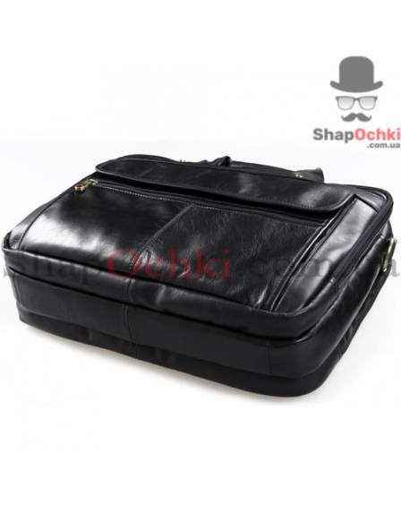Сумка мужская Jasper&Maine 7146A, кожа, цвет черный