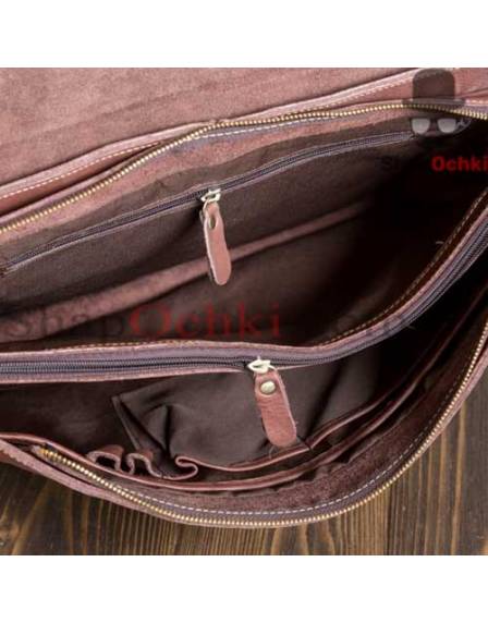 Портфель чоловічий Tiding Bag GA2095B, шкіра, коричневий