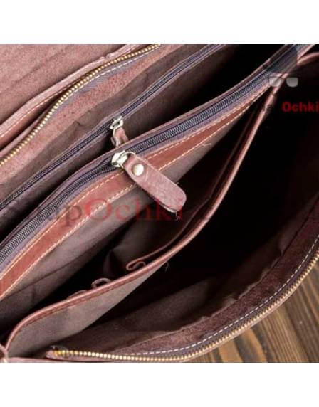 Портфель чоловічий Tiding Bag GA2095B, шкіра, коричневий