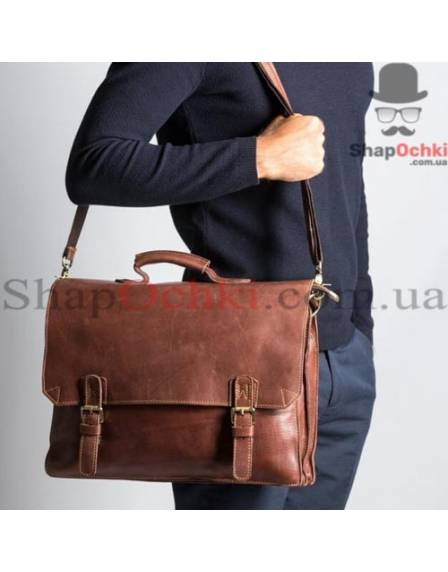 Портфель чоловічий Tiding Bag GA2095B, шкіра, коричневий