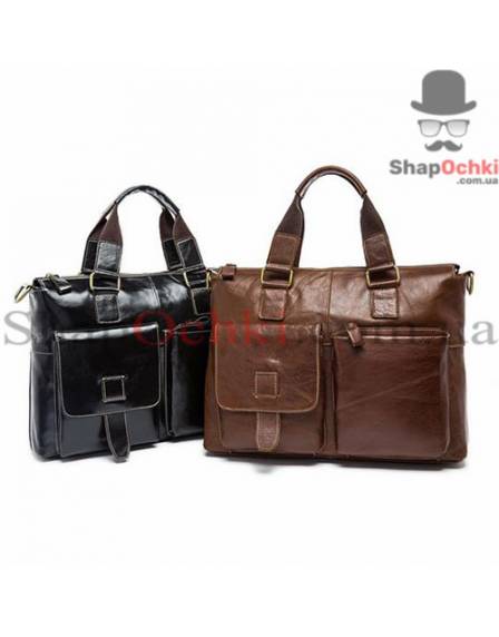 Сумка чоловіча Tiding Bag 7264A-1, шкіра, шоколад