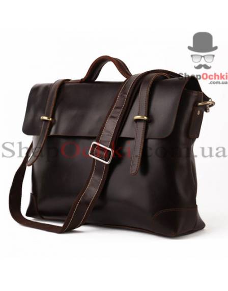 Портфель мужской Tiding Bag 7082С, кожа, темно-коричневый