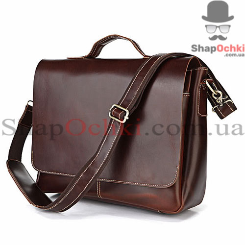 Сумка мессенджер мужская Tiding Bag 7108R,  кожа,  темно-кофейная