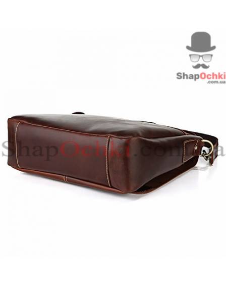 Сумка месенджер чоловіча Tiding Bag 7108R, шкіра, темно-кофейна