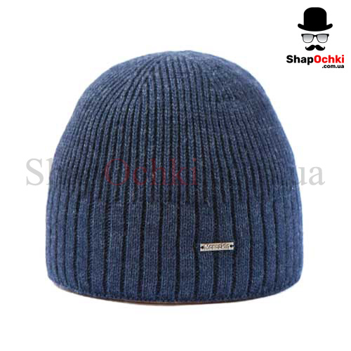 Шапка чоловіча Рекорд 5023, джинс, двошарова