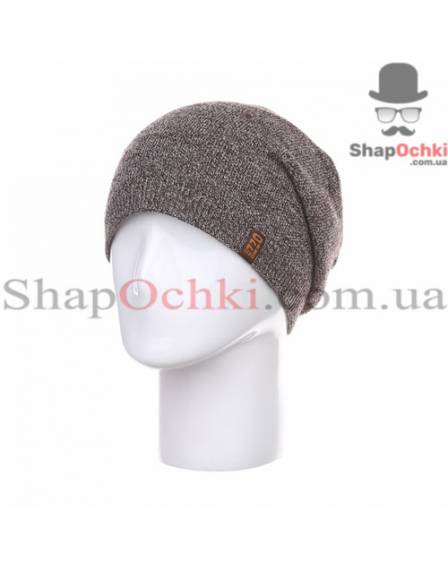 Шапка Ozzi, №102, коричневий+світло-бежевий