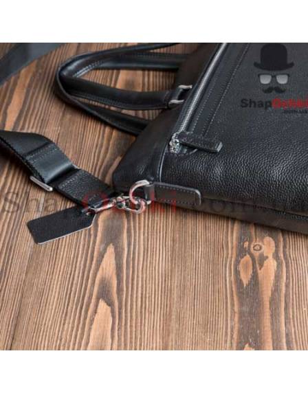 Сумка мужская Tiding Bag M5839-3A, кожа, черная