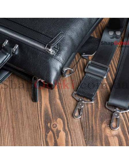 Сумка мужская Tiding Bag M5839-3A, кожа, черная