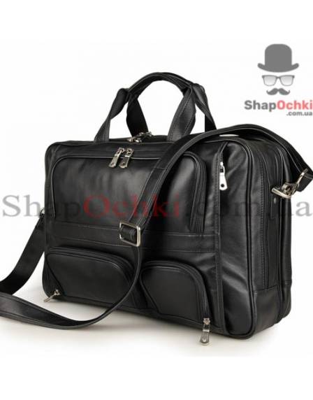 Сумка чоловіча Jasper&Maine 7289A, шкіра, чорна