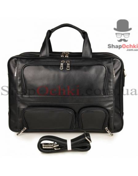 Сумка чоловіча Jasper&Maine 7289A, шкіра, чорна