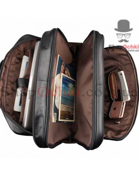 Сумка чоловіча Jasper&Maine 7289A, шкіра, чорна