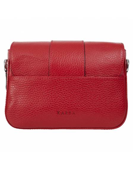Сумка маленька шкіряна KARYA 2330-46 червона