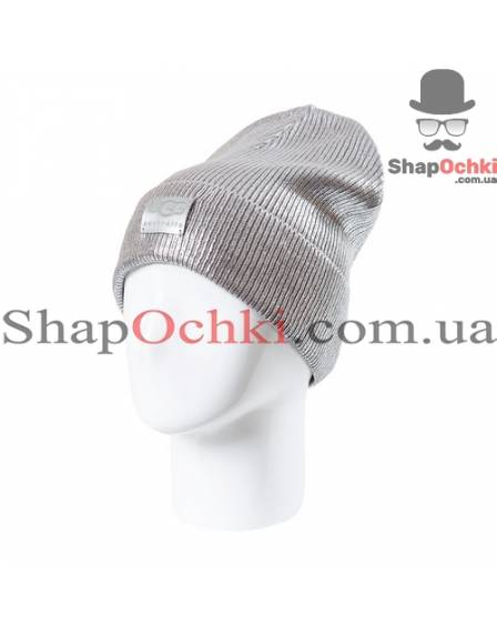 Шапка жіноча UGG, Джазі, колір світло-сірий+срібло