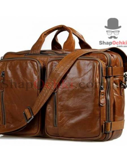 Сумка рюкзак чоловіча Jasper&Maine 7014B, шкіра, коричнева