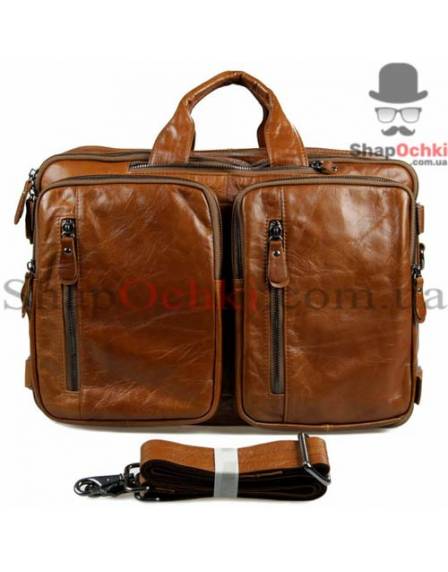 Сумка рюкзак чоловіча Jasper&Maine 7014B, шкіра, коричнева
