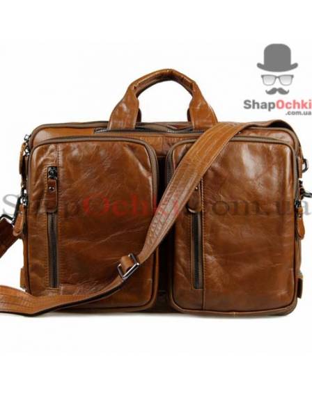 Сумка рюкзак чоловіча Jasper&Maine 7014B, шкіра, коричнева