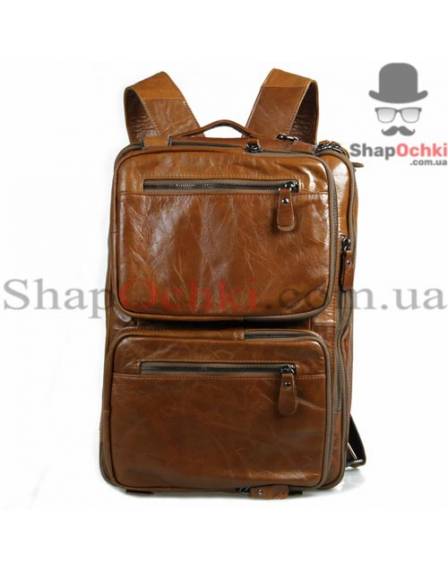 Сумка рюкзак чоловіча Jasper&Maine 7014B, шкіра, коричнева