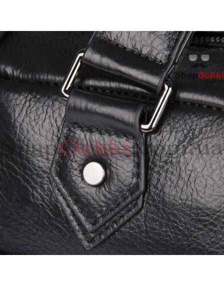 Сумка чоловіча Tiding Bag 8400A, шкіра, колір чорний