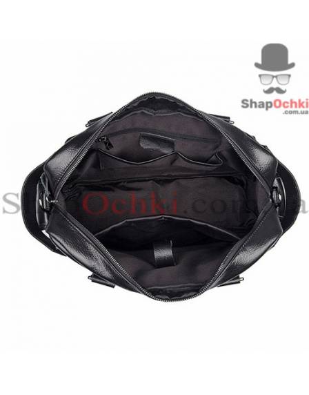Сумка чоловіча Tiding Bag 8400A, шкіра, колір чорний