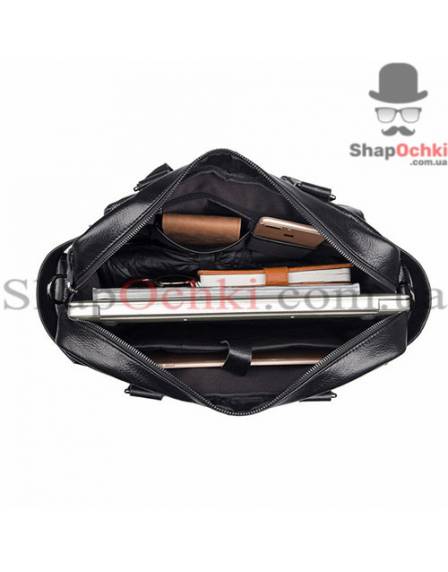 Сумка чоловіча Tiding Bag 8400A, шкіра, колір чорний