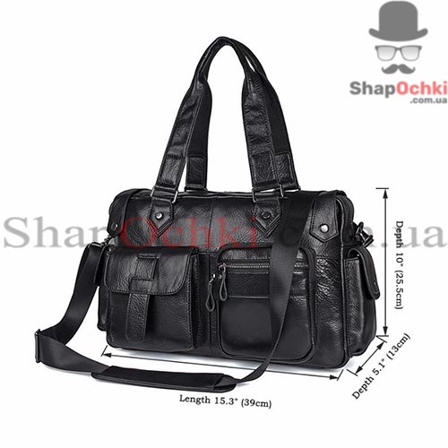 Сумка чоловіча Tiding Bag 8400A,  шкіра,  колір чорний