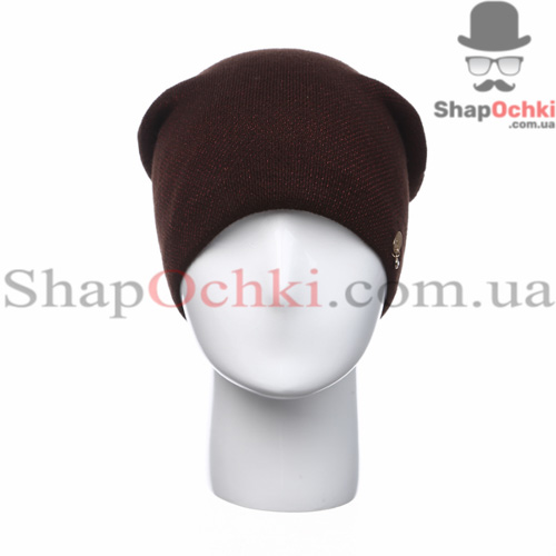 Шапка женская Leks,  Круиз,  шоколад+красный