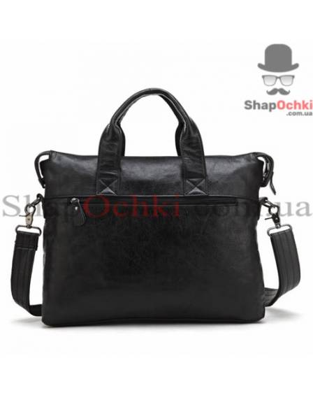 Сумка мужская Jasper&Maine 7120A, кожа, черная