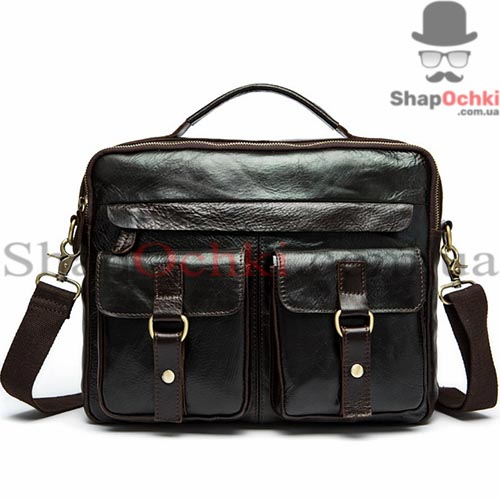 Сумка мужская Bexhill BX8001B,  кожа,  темно-коричневая