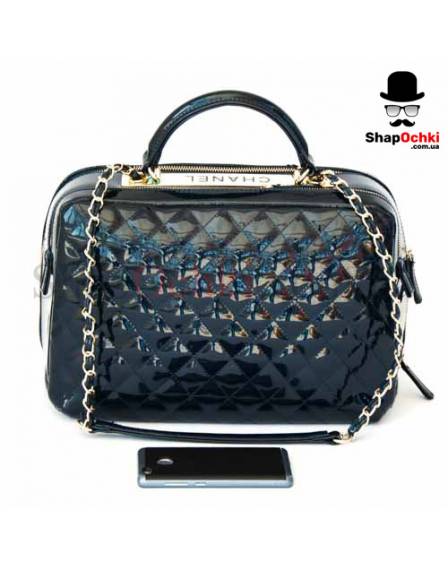 Сумка жіноча Chanel 9614-L, лак, синя