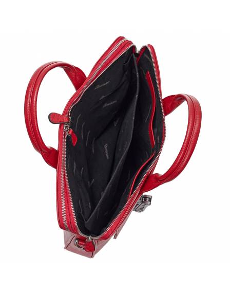 Портфель кожа Desisan 1348-04 красный флотар 