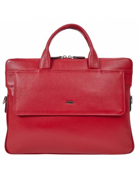 Портфель кожа Desisan 1348-04 красный флотар 