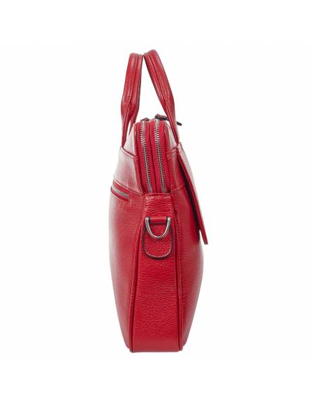Портфель кожа Desisan 1348-04 красный флотар 