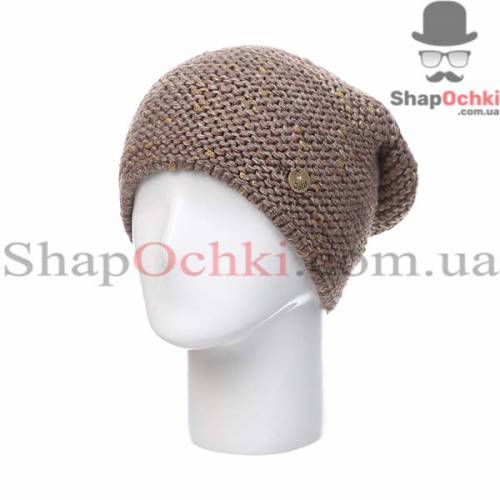 Шапка женская Leks,  Заря,  коричневая+золото