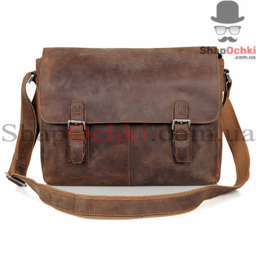 Сумка мессенджер мужская Tiding Bag 6002LR-2,  кожа,  коричневая