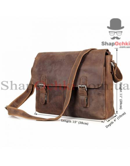 Сумка месенджер чоловіча Tiding Bag 6002LR-2, шкіра, коричнева