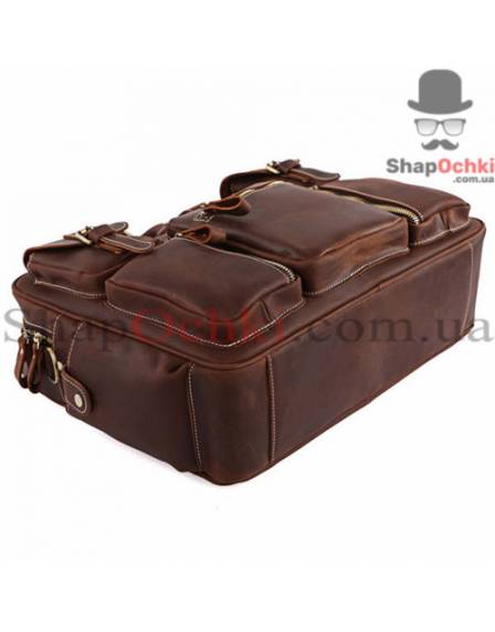 Сумка чоловіча Tiding Bag 7028R-1, шкіра, кофейна