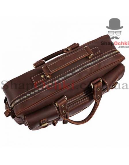 Сумка чоловіча Tiding Bag 7028R-1, шкіра, кофейна