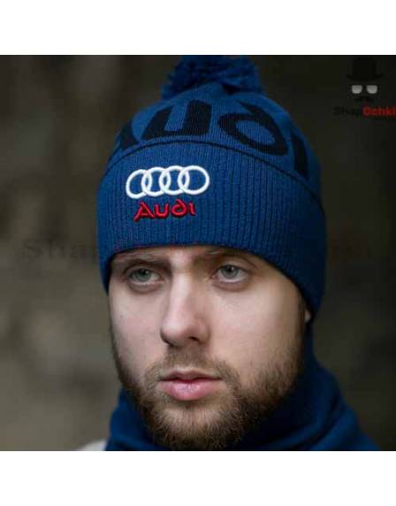 Комплект чоловічий (шапка+шарф) Gunner, Audi, синій