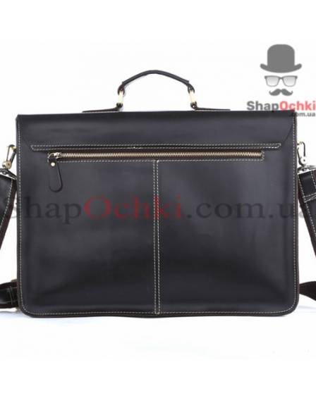 Портфель чоловічий Tiding Bag 7105A, шкіра, чорний