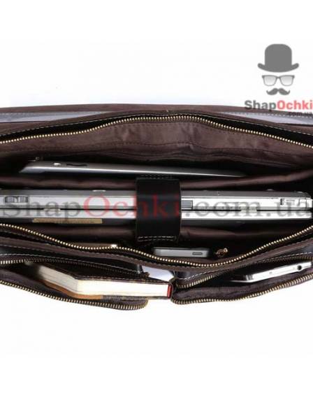 Портфель чоловічий Tiding Bag 7105A, шкіра, чорний
