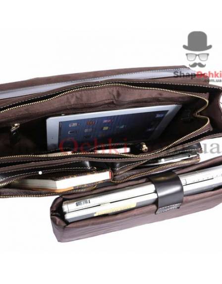 Портфель чоловічий Tiding Bag 7105A, шкіра, чорний