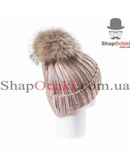 Шапка жіноча UGG, Джуді, стрази, пудра+пудра