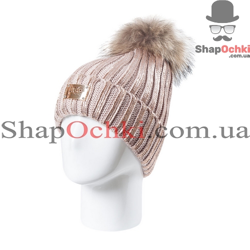 Шапка женская UGG,  Джуди,  стразы,  пудра+пудра
