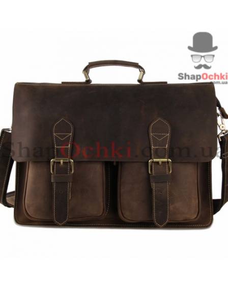Портфель чоловічий Tiding Bag 7105B, шкіра, коричневий